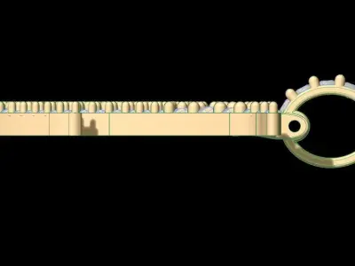 Initial Letter M Necklace Pendant Alphabet Pendant 3D print model