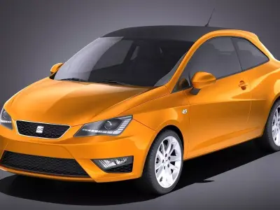 Seat Ibiza 2016 3door VRAY 3D model