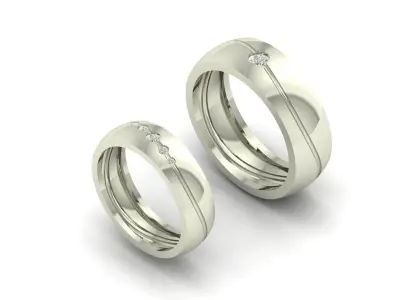 Band ring 3D print model 3