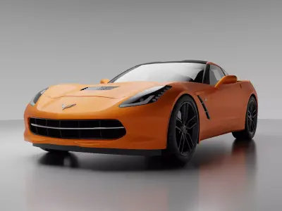 CAR - Corvette C7  Low-poly 3D model