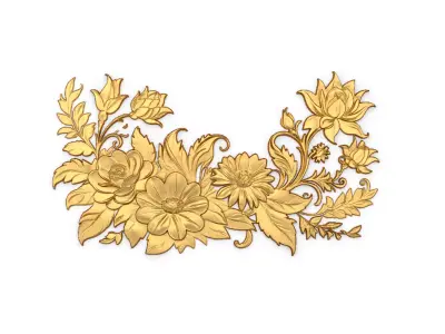 Classic carved decor ornament 412 3D model