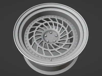 3-19 FR - 3 Piece Wheels - Game Ready Low-poly 3D model