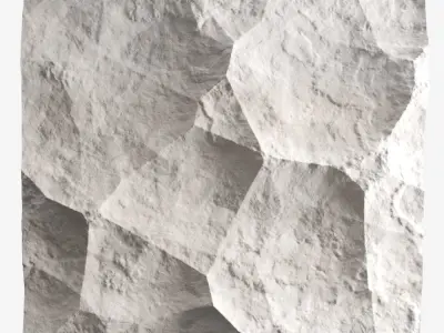 362-RockPanel piece of rock on wall 3D model