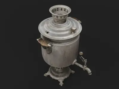 Old Samovar Low-poly 3D model