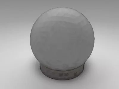 Geodesic Radar Dome Low-poly 3D model