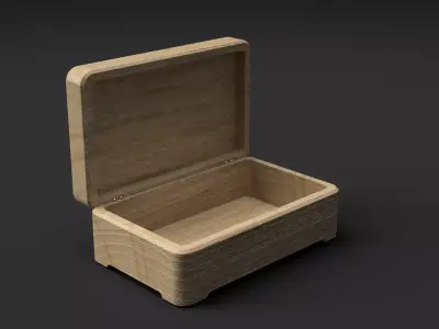 Jewelry Box with Diamond-Shaped Relief Lid STL OBJ DXF SVG 3D print model