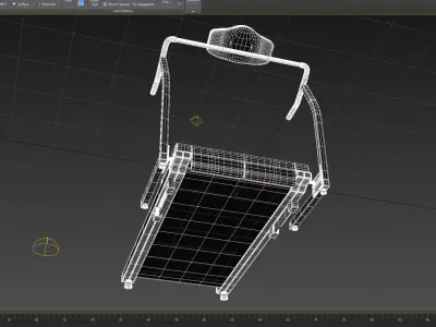 Treadmill gym machine 3D model