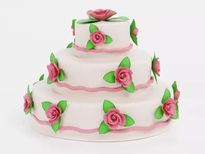 -Cake V6-Wedding- 3D model