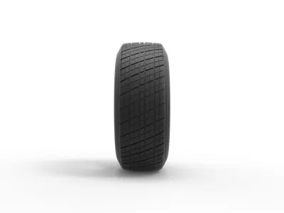 Dirt Sprint racing front tire 7 Scale 1 to 25 3D print model