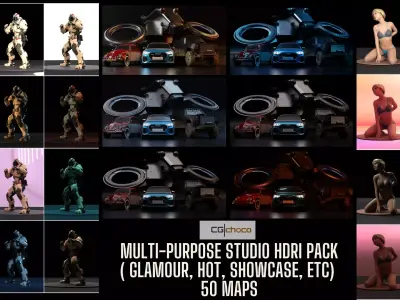 Multi-Purpose Studio HDRI Pack Glamour Hot Showcase Texture