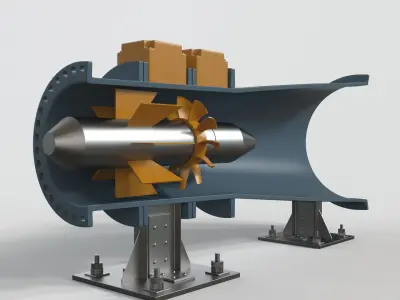 Hydro Power Plant 3D model