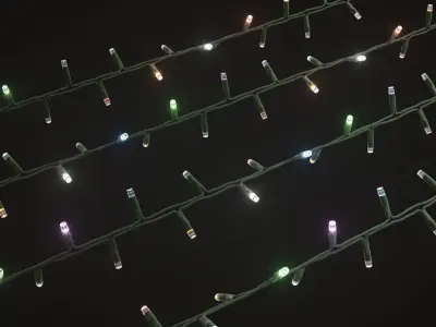 LED garland Christmas tree lamps  3D model