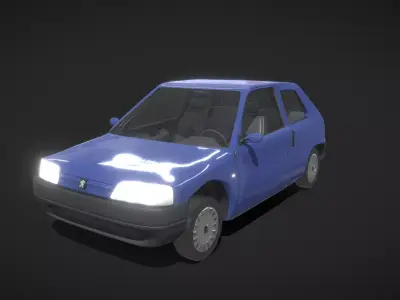 Peugeot 106 1996 Low-poly 3D model