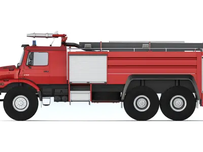 Mercedes-Benz Zetros 2733 fire truck 2022 3D model