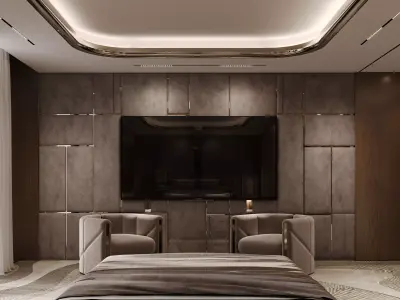 Modern Luxury Bedroom 3D model