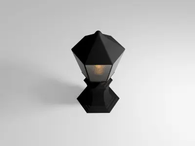 Nice looking lantern for Games Free low-poly 3D model