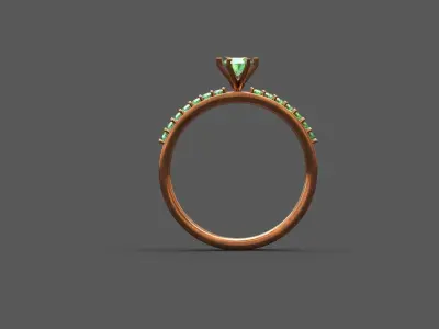 High-Quality 3D Ring Model Low-poly 3D model