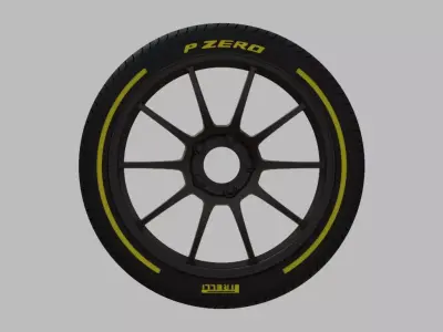 Miniature Enkei Triumph Rim and Tire - 3D Print - No Textures 3D print model