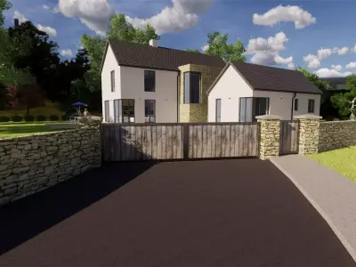 House and garden model 3D model