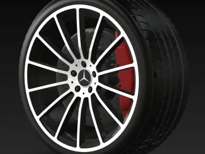 Mercedes Benz A Wheel and Rim 3D model