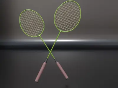 Badminton Low-poly 3D model