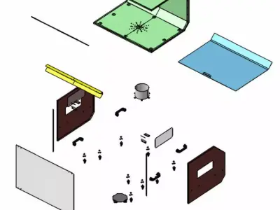 3D MODEL DESIGN metal box hobby paint booth 3D model