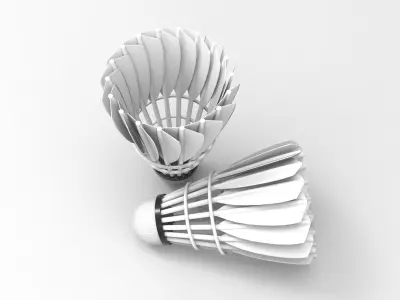 Badminton Ball Low-poly 3D model