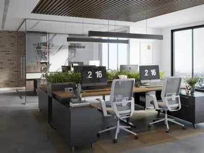 OFFICE DESIGN 01 3D model