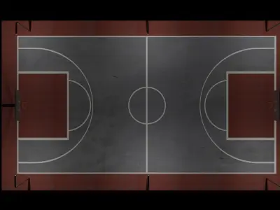 Basketball Court Low-poly 3D model
