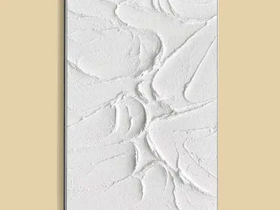 Plaster Two Photo Frame 374 Low-poly 3D model