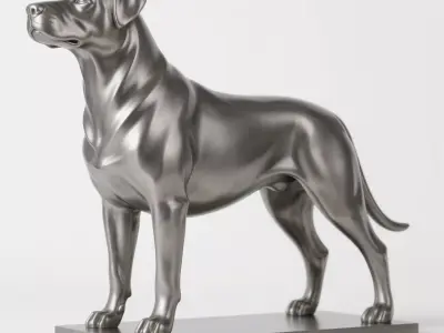 Dog sculpture 3D print model order
