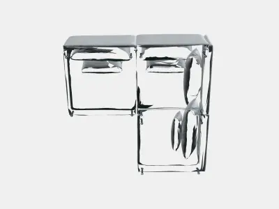 SODERHAMN 3-seater corner sofa 1 Low-poly 3D model