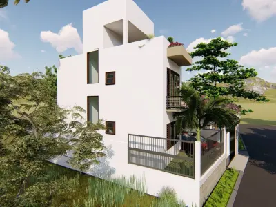 House 3d model 3D model modern design in philippines 3D model