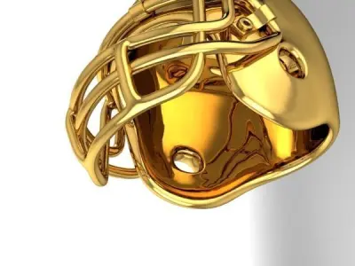 Football Helmet Charm Necklace Pendant Sport 3D print model