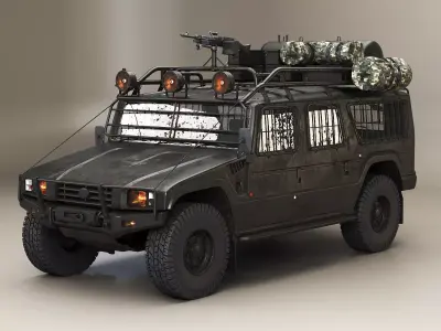 Apocalypse SUV 3D Model Armored Off-Road Vehicle 3D model