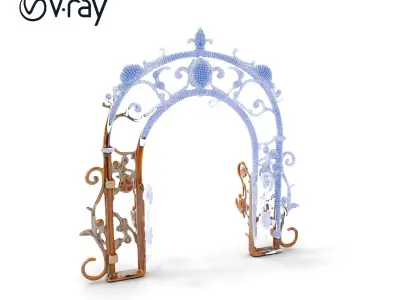 Ornate Garden Archway Model Pack Low-poly 3D model