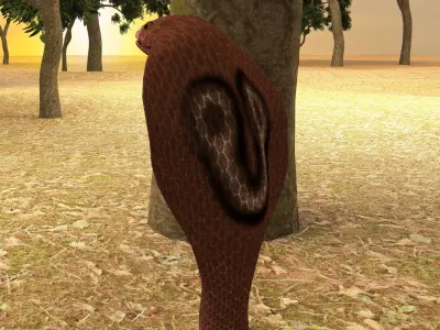 Spectacled Cobra 3D model