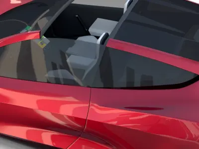 Tesla Roadster 2020 with interior and chassis 3D model