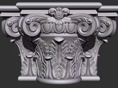 Corinthian capital 3D model