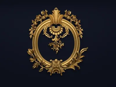 Classic decor ornament v-3D model 26 3D model