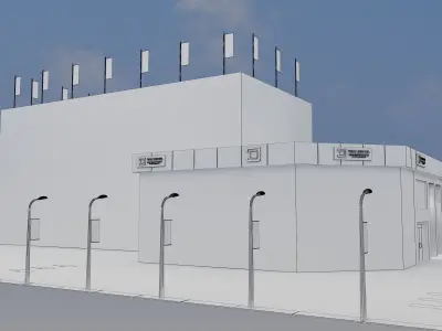  Car service entrance logo sign a607f  3D model