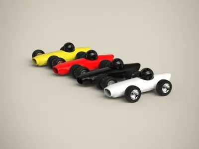 Racing Toy Car Set 3D model