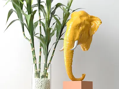 Head Elephant Asian 3D print model