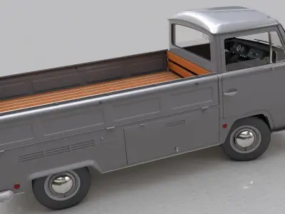 Volkswagen T2 Pickup Single Cab 1962 3D model