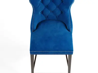 Milano Velvet Tufted Barstool 3D model