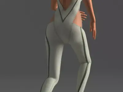 Womens Sportswear Gym Outfit 3D Model 3D model