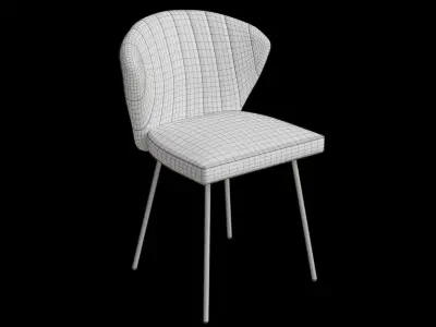 Orange Luna Side Chair Low-poly 3D model