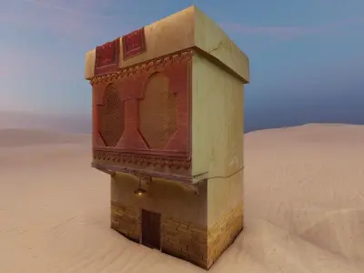 Old Arab buildings alley old city 3D model