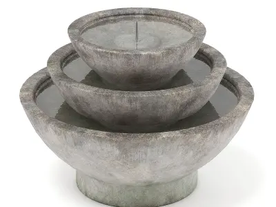 Concrete Fountain 3D Model 3D model