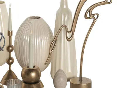 Decorative set 15 3D model shop